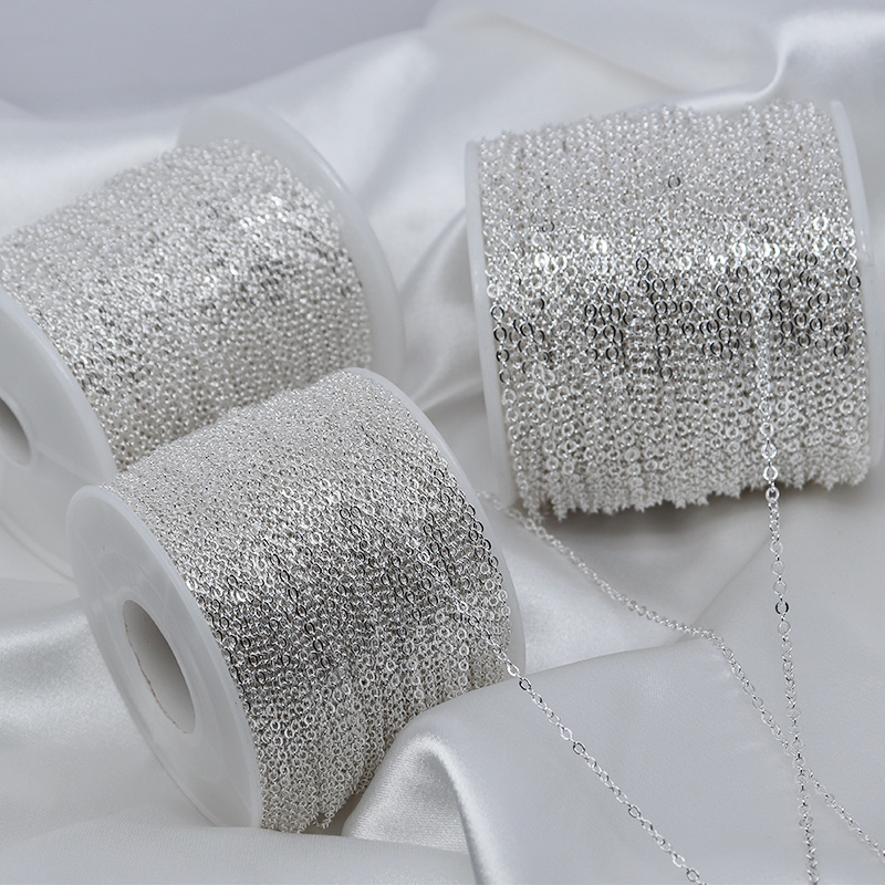 Dây chuyền mạ đồng dày phẳng mặt chữ O màu sắc thời trang diy