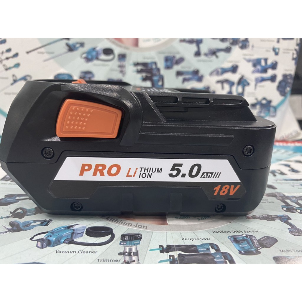 Vỏ mạch pin AEG - RidGid 18V 5.0Ah Li-ion, Led báo pin và nhận sạc zin. BN.