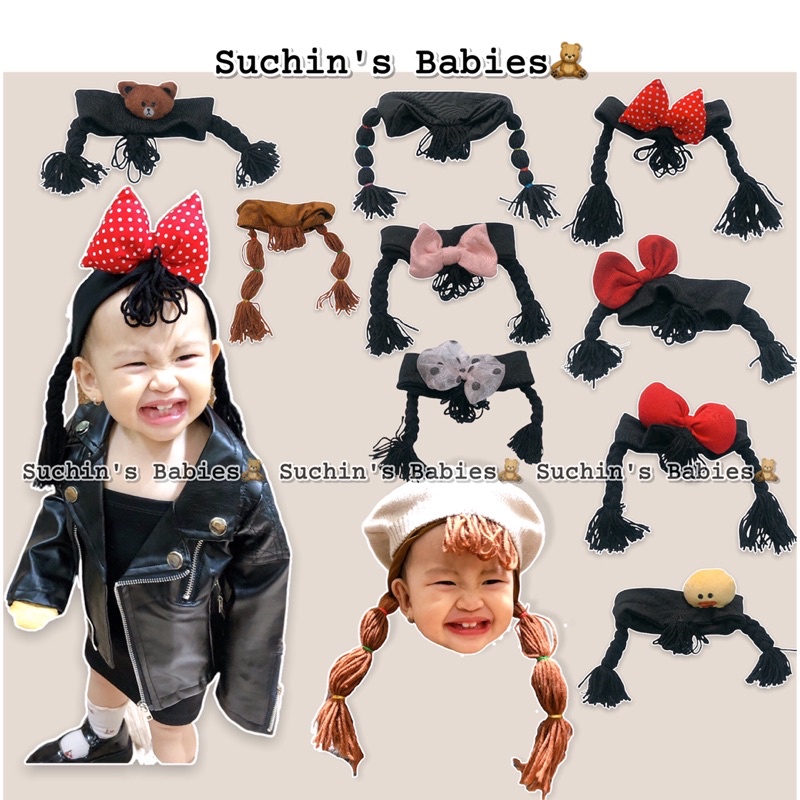Băng đô tóc giả mềm cho bé Suchin PKID0001