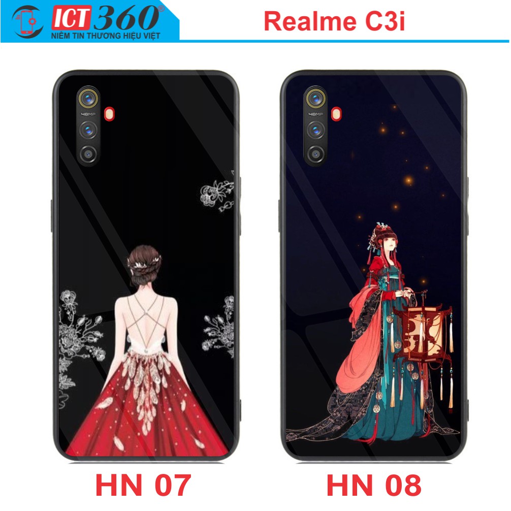 Ốp Lưng Kính Nano Realme C3I Phủ Bóng - in theo yêu cầu