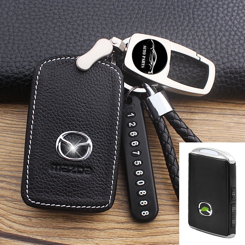 Ốp Bảo Vệ Chìa Khóa Xe Hơi MAZDA 2022 Cx5 Bằng Chất Liệu Da Bò Thật