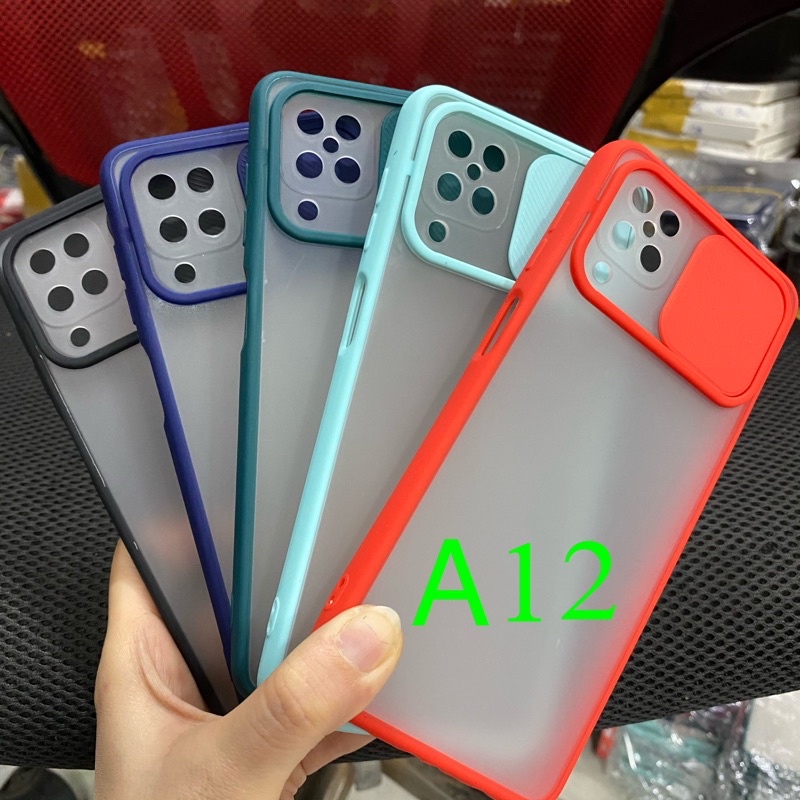 Ốp samsung A32 4G, A52, A72, A20S, A12, A21S, A51, A71, , A31 viền dẻo lưng nhám nắp trượt che camera