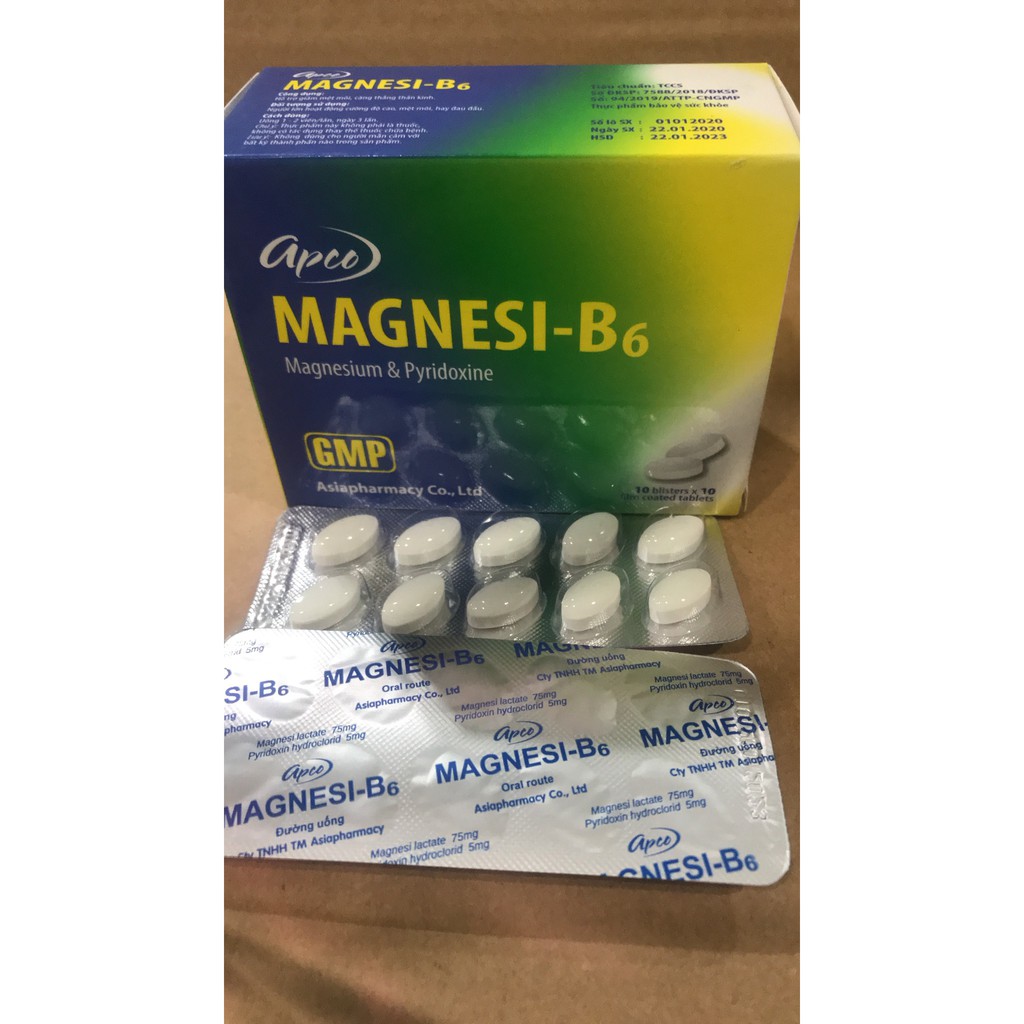 MAGNESI-B6  giảm mệt mỏi, căng thẳng thần kinh