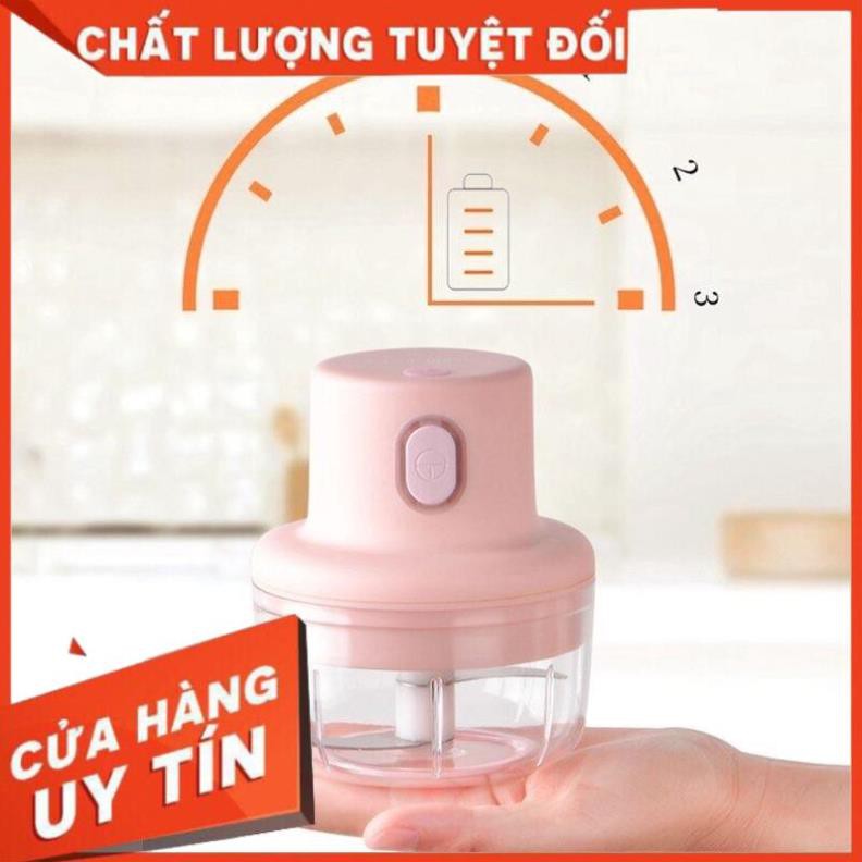 Sale Sốc -  Máy xay tỏi ớt, thịt mini tự động loại xạc pin. . Siroshop.