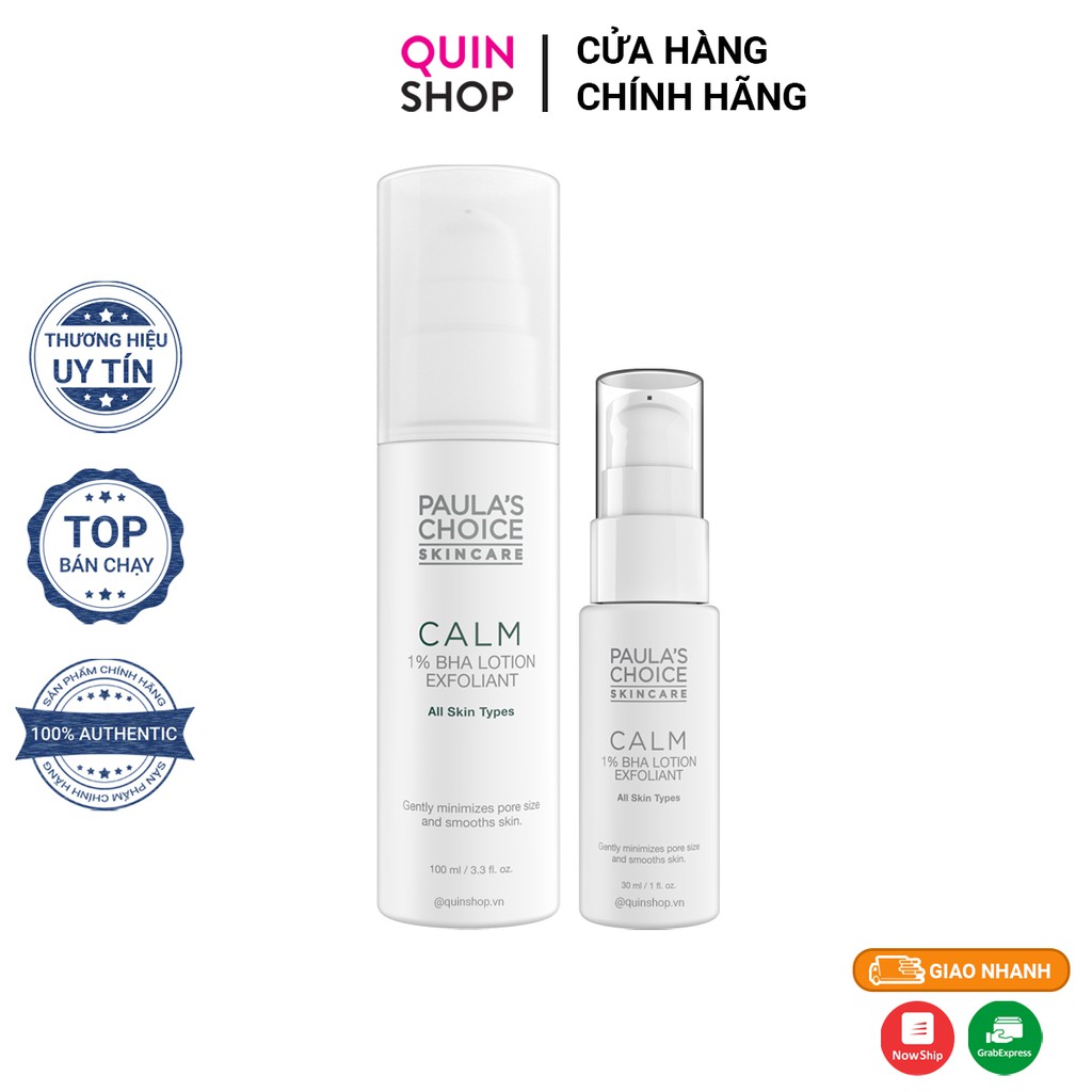 Tẩy Da Chết Hóa Học Paula’s Choice Calm 1% BHA Lotion Exfoliant