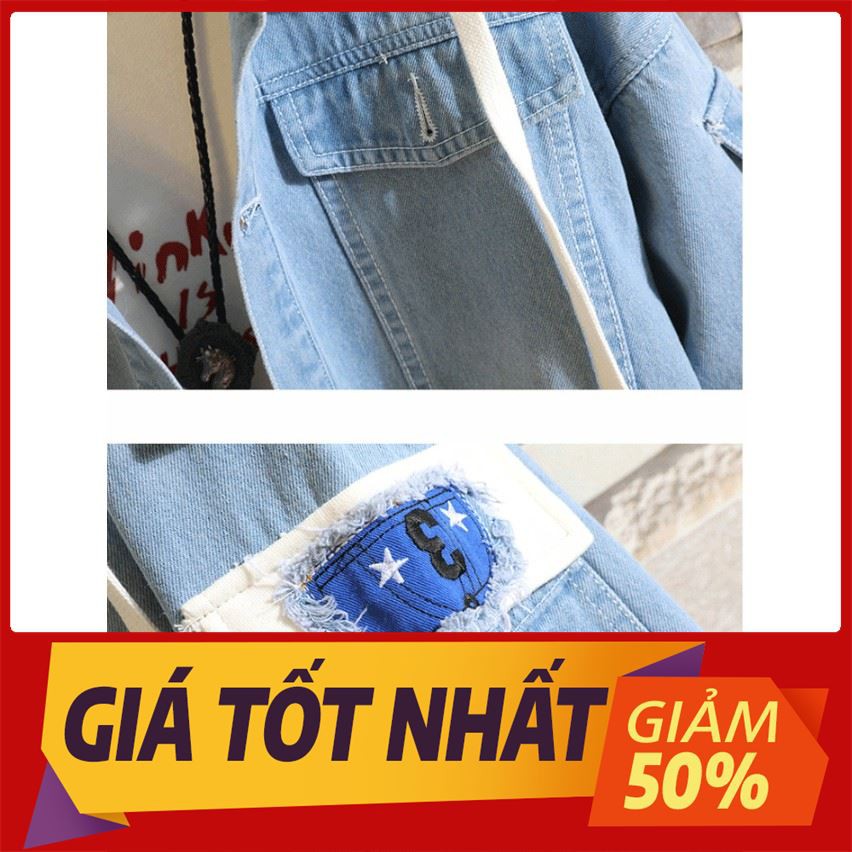 [ Sale 50% ] áo khoác jean nam,khoác jean Unisex cao cấp KJC22 thời trang format