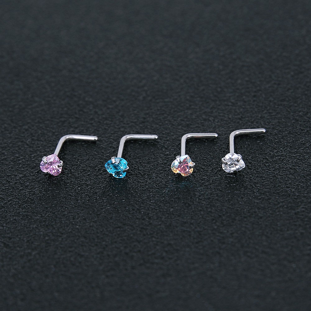 Set 12 Khuyên Mũi Màu Xanh 20g