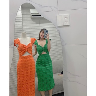 B83-ĐẦM BODY NƠ CHÉO CUTOUT