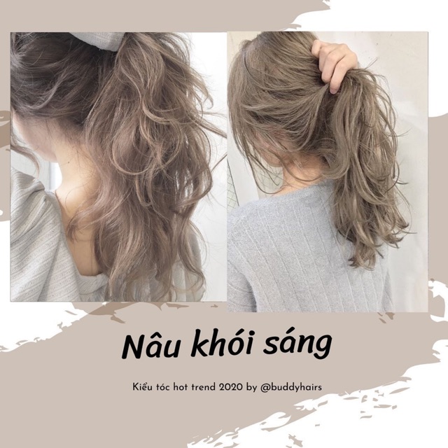 Thuốc nhuộm tóc Nâu khói sáng không tẩy buddyhairs