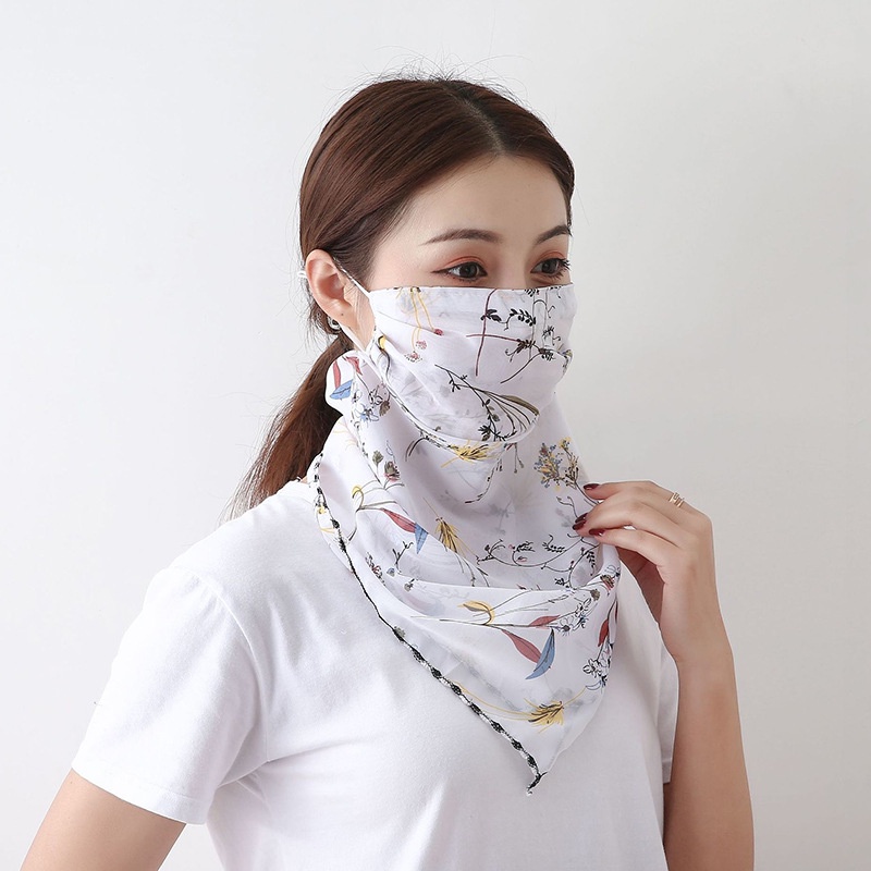 Khẩu trang VOAN DÀI 2 lớp che cổ siêu xinh, che bụi, nắng không gây bí