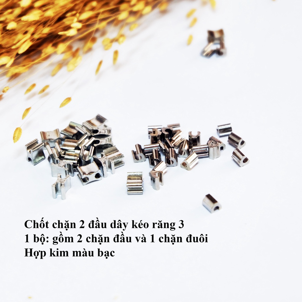 Chốt chặn 2 đầu dây kéo kim loại