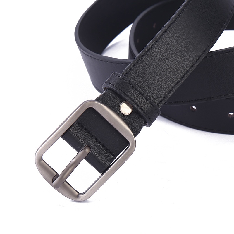 Thắt lưng nam nữ mặt chữ nhật phong cách Hàn Quốc bản 3.3cm TL114 (Hỗ trợ bấm, cắt dây nịt) - Thắt Lưng Giá Tốt