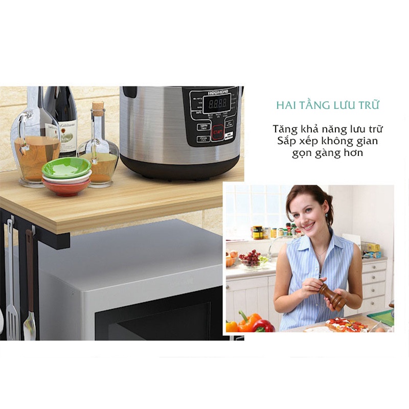 Kệ Lò Vi Sóng Chữ H thương hiệu IGA Gỗ MDF - GM54