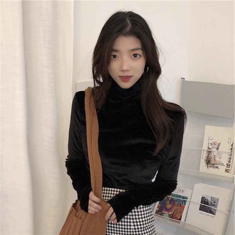 NRVP Áo Thun Nữ Dài Tay Dáng Rộng Thời Trang Hàn Quốc