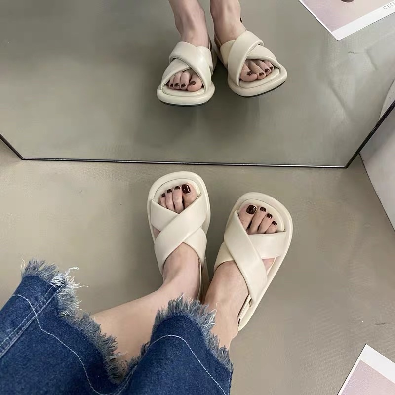 Dép Sandal quai chéo Ulzzang đi học, đi chơi dành cho nữ