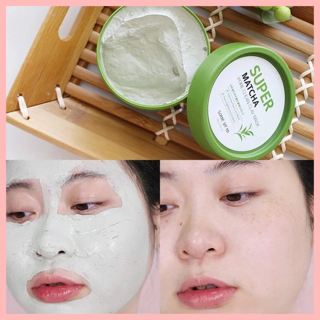 Mặt Nạ Đất Sét Trà Xanh Some By Mi Super Matcha Pore Clean Clay Mask 100g