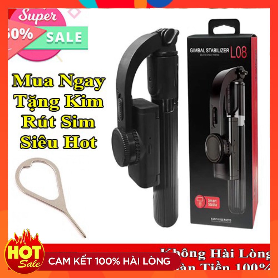 [ Rẻ Bất Ngờ + Có Video ]  Gậy Chống Rung Gimbal Stabilizer L08 - Bảo Hành 2 Năm - Hàng Chính Hãng