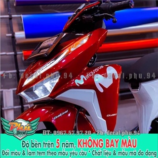 Tem rời Click ,Vario Movistar màu đỏ Candy 2020 -1