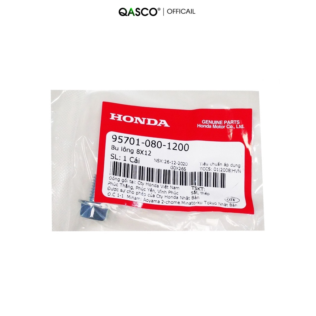 Bu lông HONDA 8x12 dùng chung nhiều xe  QA(957010801200) _( 1471)