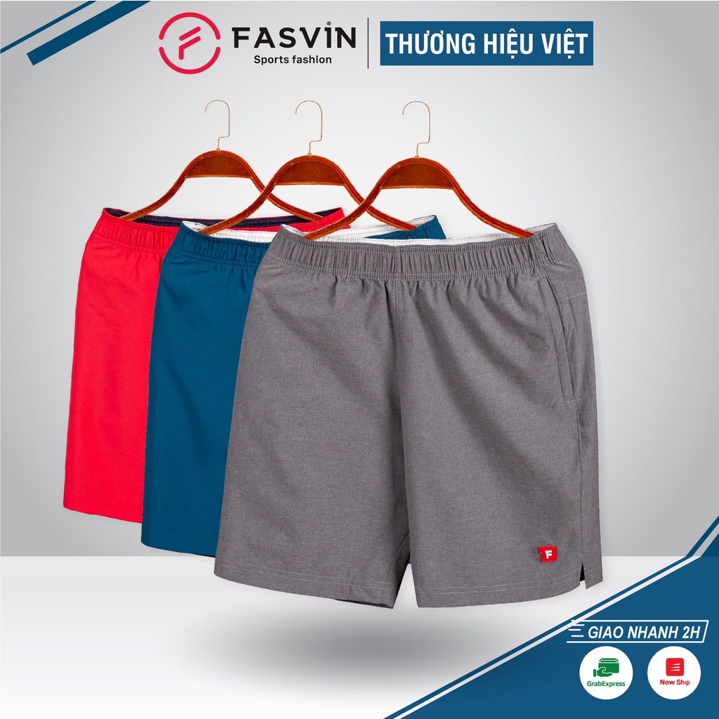 Quần đùi thể thao nam Fasvin Q21430.HN vải gió chun mềm mại co giãn thoải mái, năng động trẻ trung