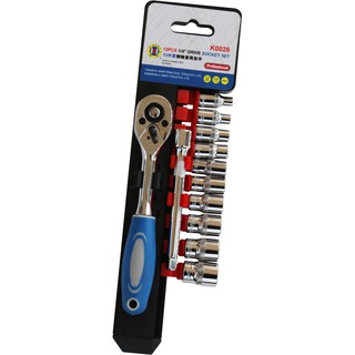 Bộ khẩu 12 chi tiết 1/4" c-mart k0026