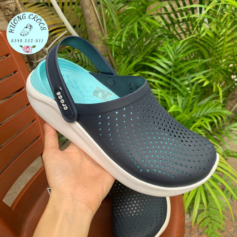 Dép sục Cross Literide Navy xanh ngọc cá tính cho nam nữ