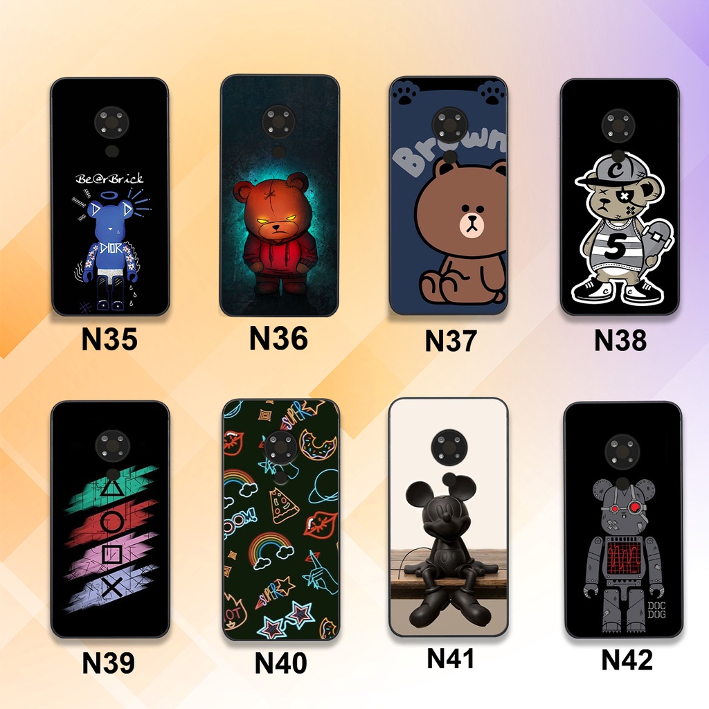 Ốp lưng Nokia 3.4 / C20 / C30 / G20 hình gấu bear 3D cá tính phong cách . Vỏ lưng Nokia cao cấp giá rẻ