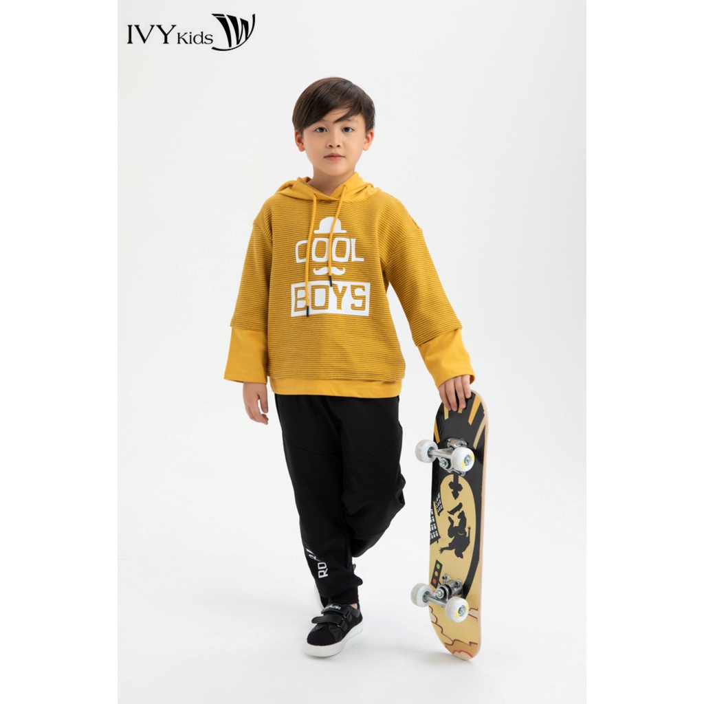 Áo thun kẻ Cool boy bé trai IVY moda MS 58K0601