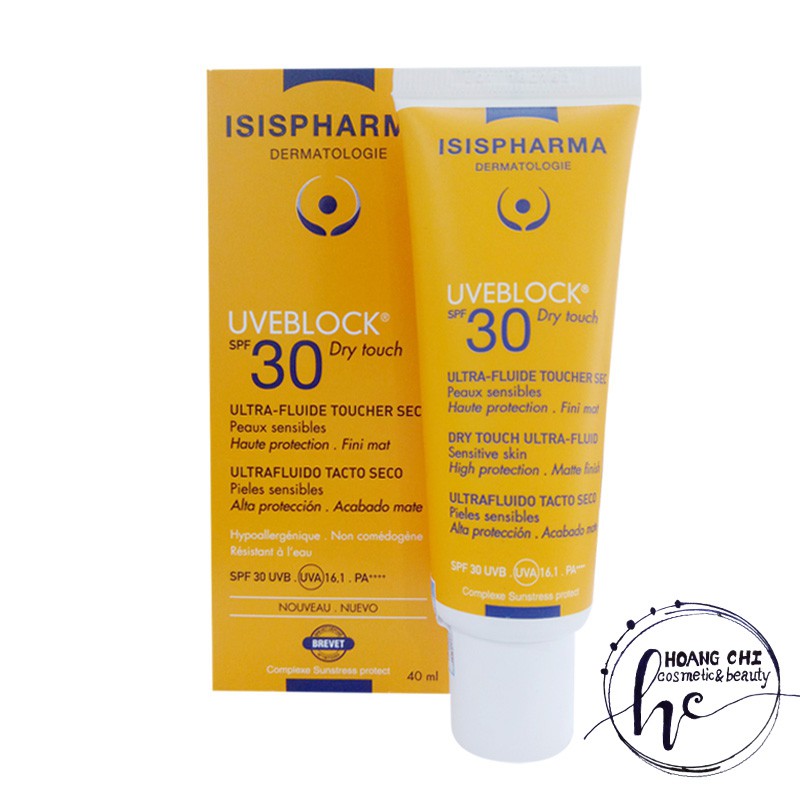 [CHÍNH HÃNG] Kem chống nắng - Uveblock 30 Dry Touch - Isis Pharma