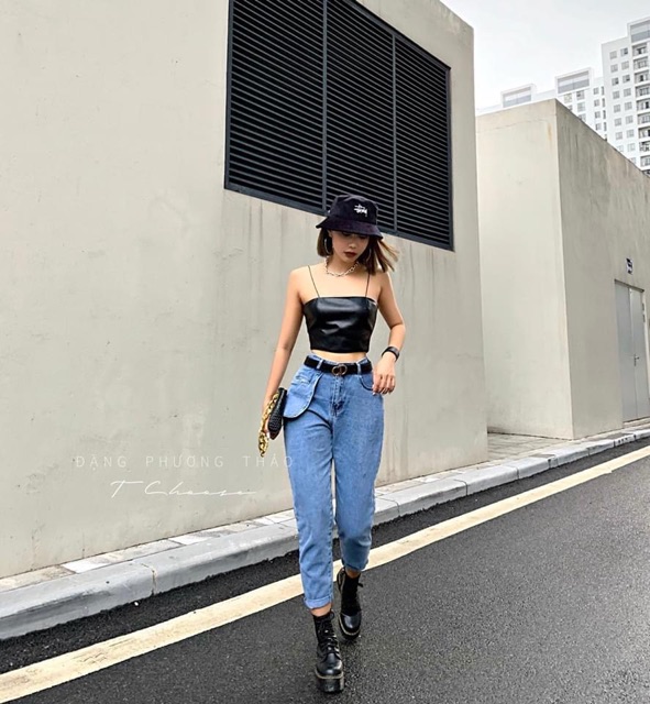 Áo cúp ngực hai dây da khoá đồng m76 | BigBuy360 - bigbuy360.vn