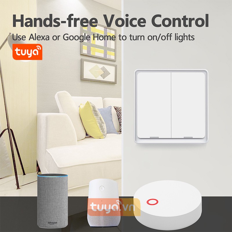 Công Tắc Cơ Zigbee Thông Minh Hình Vuông Tuya