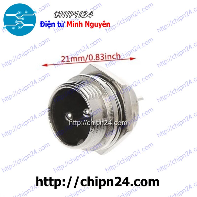 [2 CÁI] (F2.6) Jack GX16-7P Đực 15A 250V (Jack điện, tín hiệu, nối nguồn nhiều chân)