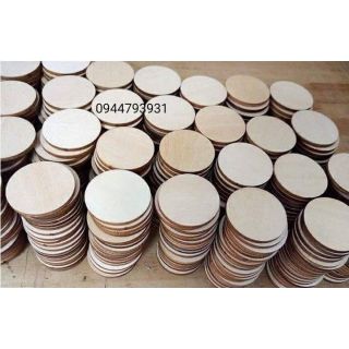 [Mã TOYDEC hoàn 20K xu đơn 50K] (Size 5cm- Loại to) 100 miếng gỗ tròn