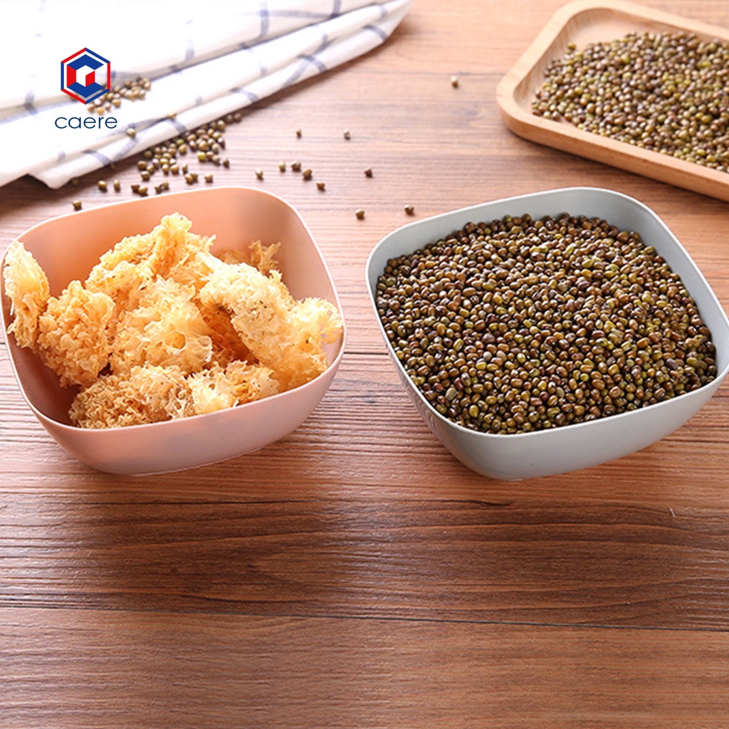 Bát vuông đựng salad trái cây bằng nhựa đa năng chống vỡ thân thiện với môi trường cho nhà bếp
