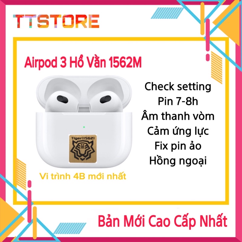 Tai Nge Bluetooth Air 3 Louda Hổ Vằn 1562m Check | Pin 8h | Âm Thanh Vòm | Bản Cao Cấp Nhất