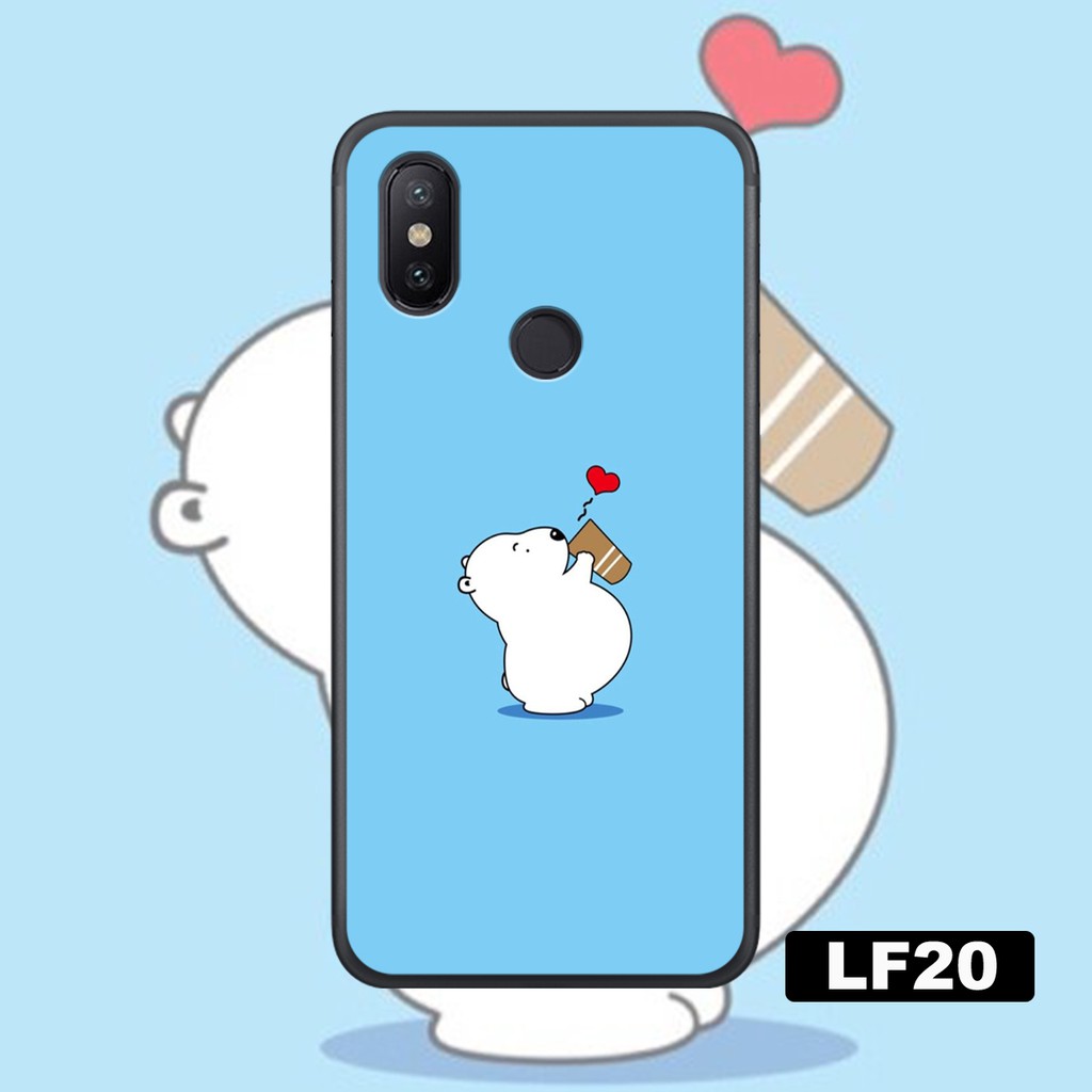 ỐP LƯNG XIAOMI MI A2/MI 6X - MI A2 LITE/ MI 6 PRO IN HÌNH GẤU WE BARE BEAR-CON VẬT DỄ THƯƠNG SIÊU BỀN