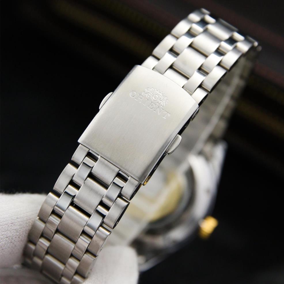 Đồng Hồ - Đồng Hồ Nam Cơ Orient Mặt Đen Lộ Máy - Dây Thép Đúc Đặc - Kiểu Dáng Đẳng Cấp, Mạnh Mẽ - Bảo Hành 12 Tháng