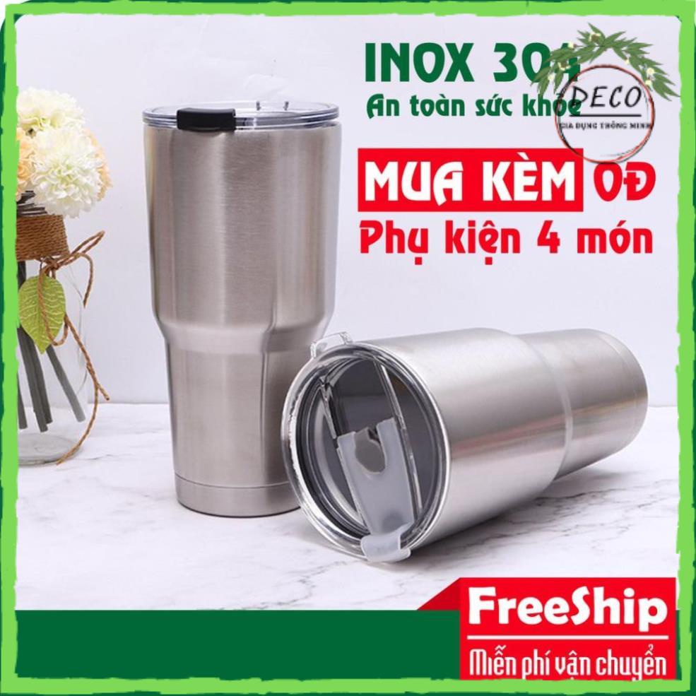 ✅FREESHIP - HÀNG LOẠI 1 ✅ Ly giữ nhiệt Inox 304 cao cấp [ Tặng kèm túi Ống hút. Cọ] Cốc Giữ nhiệt 8-12H. dung tích 900ml