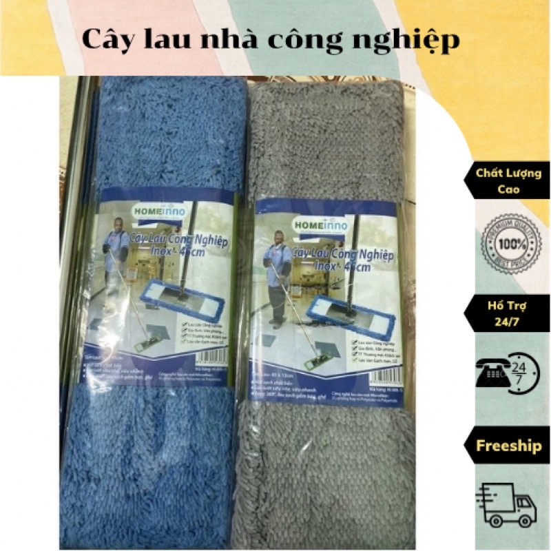 Chổi lau nhà công nghiệp 45cm cán rút
