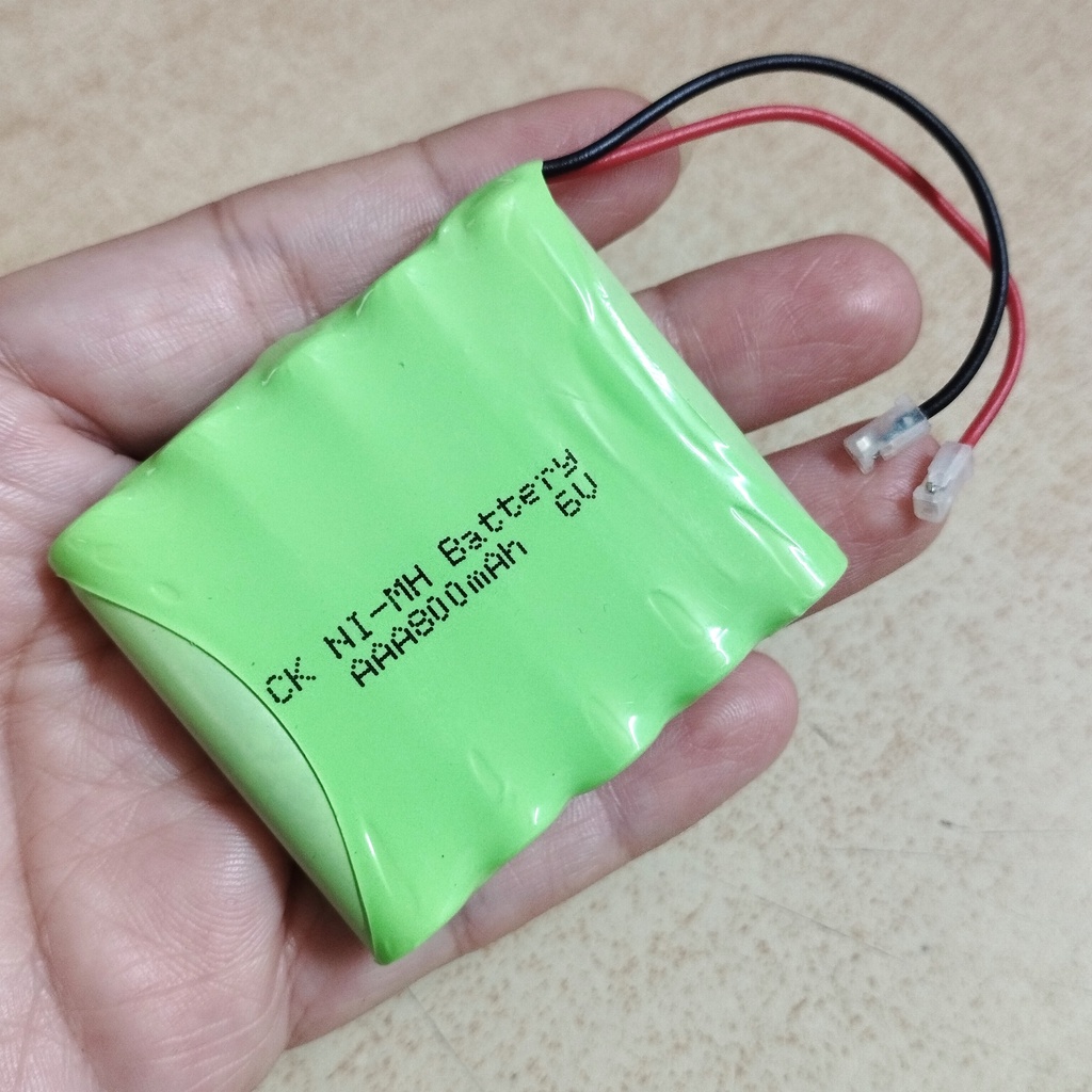 Pin sạc AAA điện áp 6V dung lượng 800mAh không jack cắm