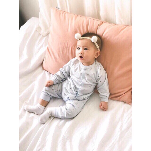 [ẢNH THẬT] Bộ sơ sinh Miomio cài giữa mềm mịn cho bé