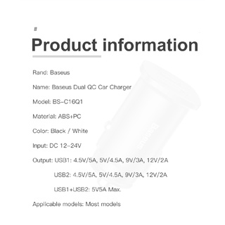 Tẩu 30W Baseus QC 3.0 4.0 Cổng USB Type C.