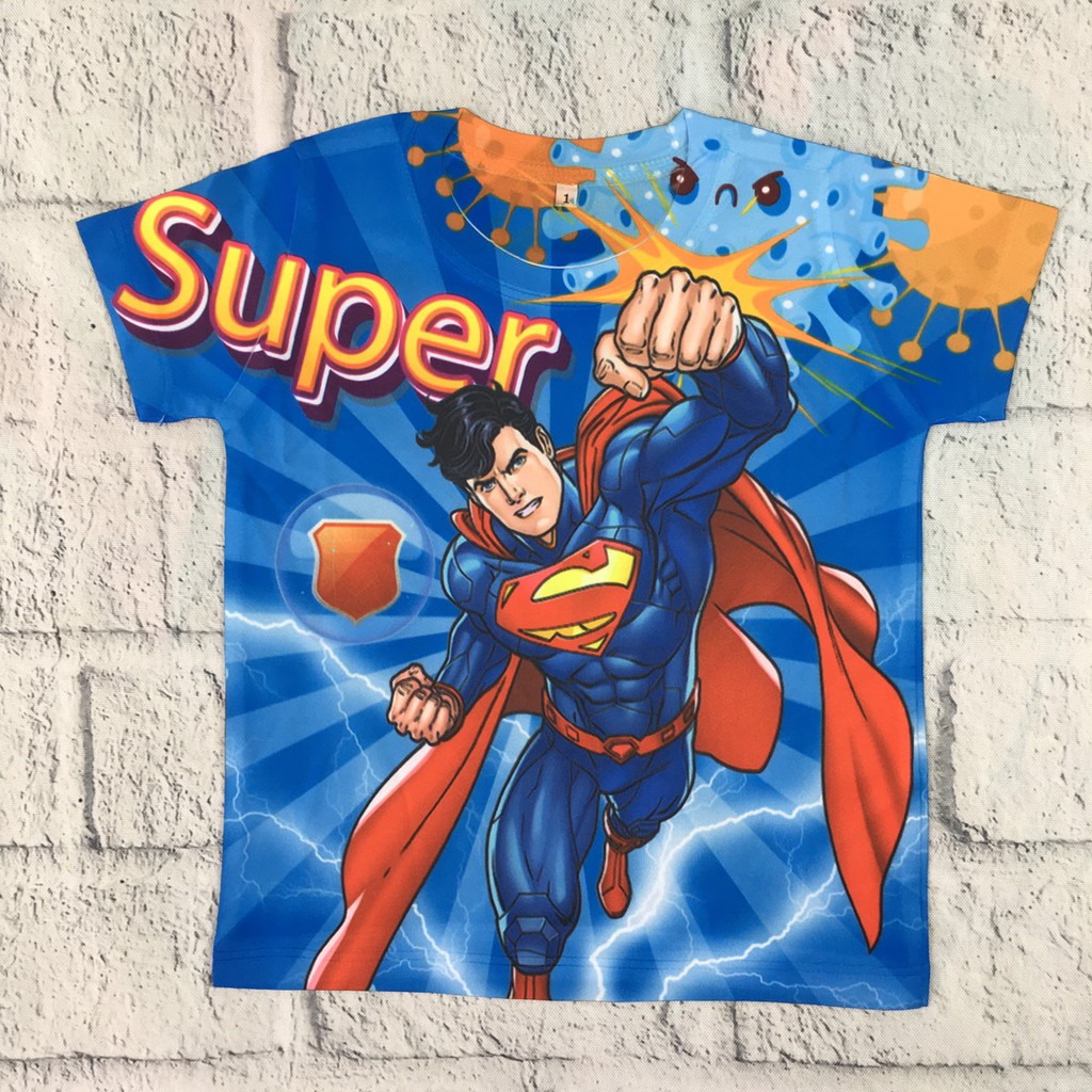 [FREE SHIP] Bộ quần áo SIÊU NHÂN trẻ em [ HỖ TRỢ ĐỔI SIZE ] SIÊU NHÂN SUPERMAN màu xanh HOT [RẺ ĐẸP]