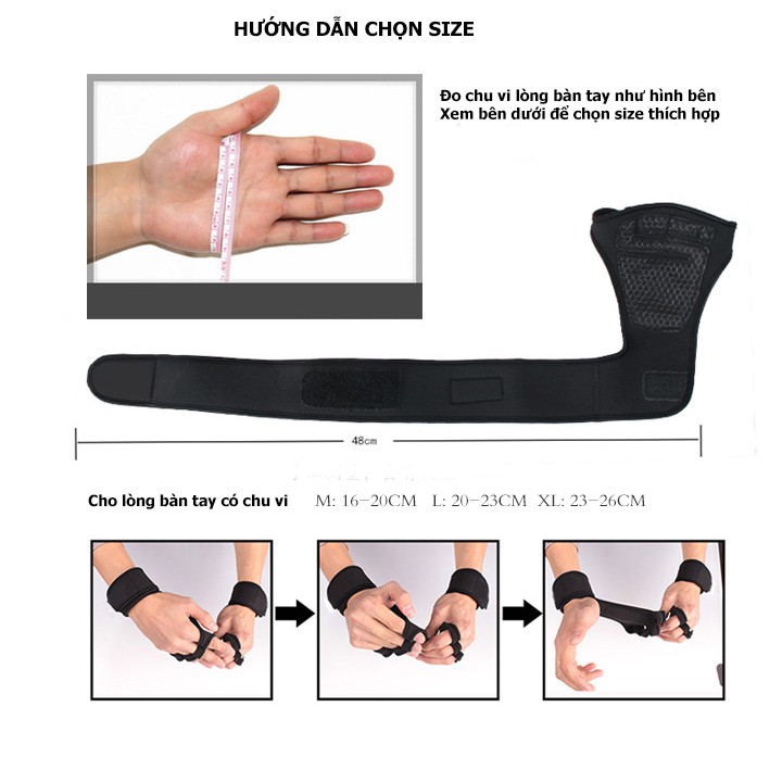 Găng tay tập gym hở mu SW005