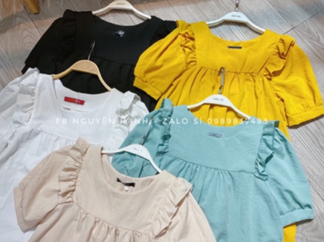 BÁN SỈ VÁY SUÔNG CỔ PHA VIỀN BÈO | BigBuy360 - bigbuy360.vn