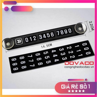 Bảng số điện thoại gắn táp lô ô tô khi đỗ xe V3