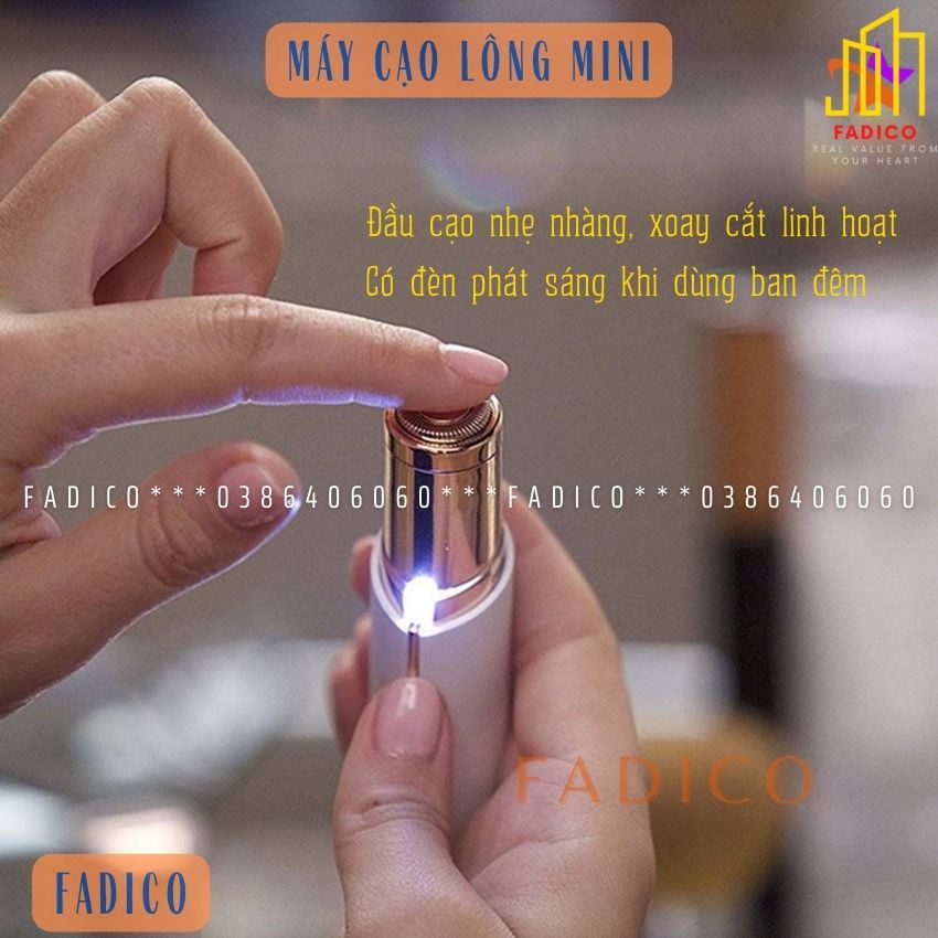 [Hcm]Máy cạo lông mini,máy cạo lông vùng kín,máy cạo lông body cho nam nữ,Máy cạo lông FLAWLLESS đa chức năng-fadico