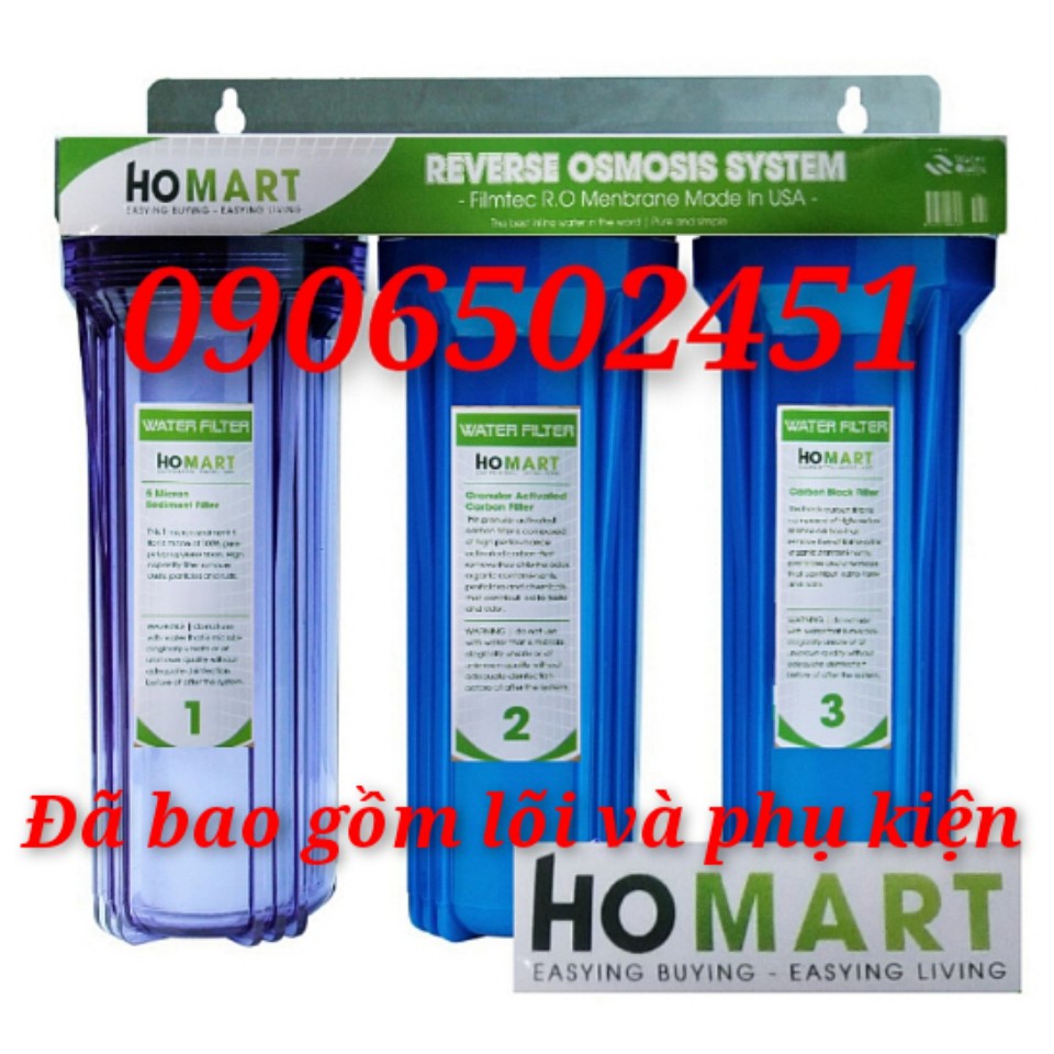 Bộ lọc nước sinh hoạt - lọc thô đầu nguồn 3 cấp ly 10 inch chuẩn dùng cho gia đình | BigBuy360 - bigbuy360.vn