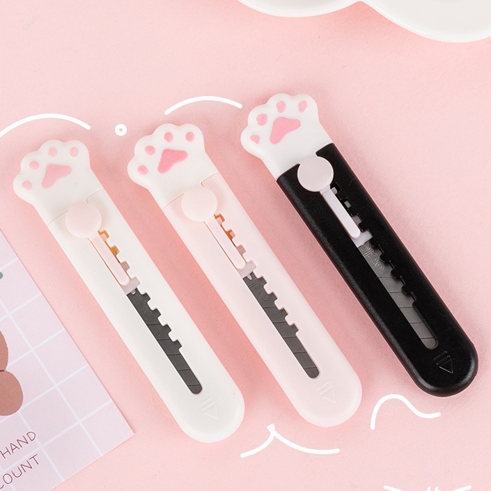 Dao Rọc Giấy Hình Chân Mèo, Hình Đám Mây Cute Dễ Thương, Hợp Kim Thép Rất Bén 88313 BanBuonStore88