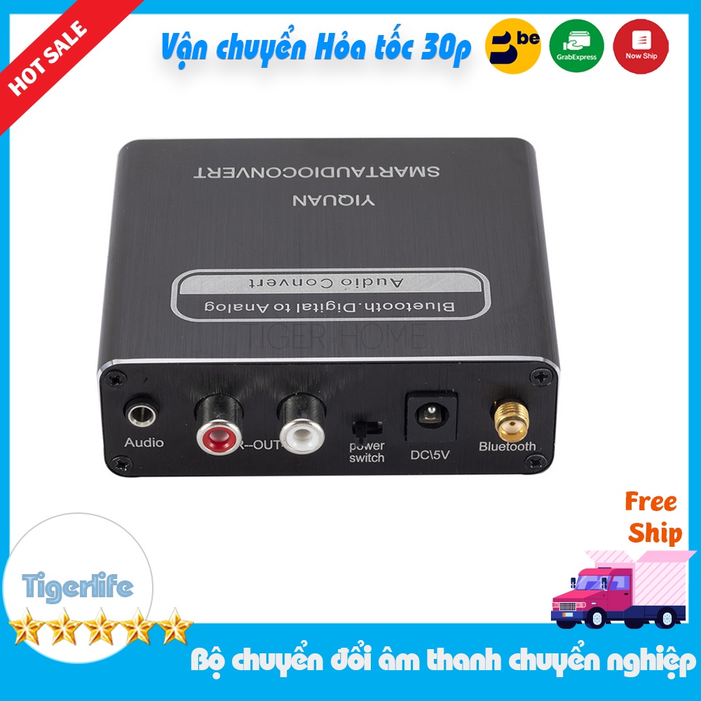 Bộ chuyển đổi âm thanh, cổng quang ra av 3.5 tích hợp bluetooth, USB, Micro karaoke cho chất âm chuyên nghiêp có angten